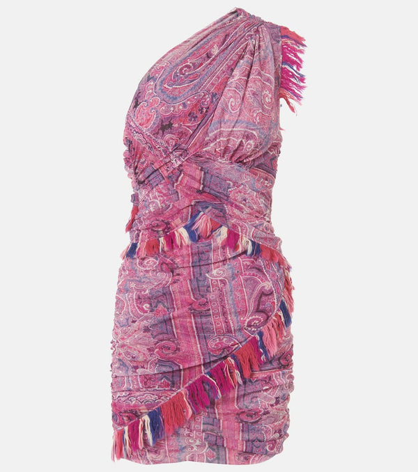 Isabel Marant Dessia fringed printed minidress