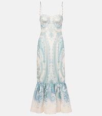 Zimmermann Illuminate silk and linen cocktail dress