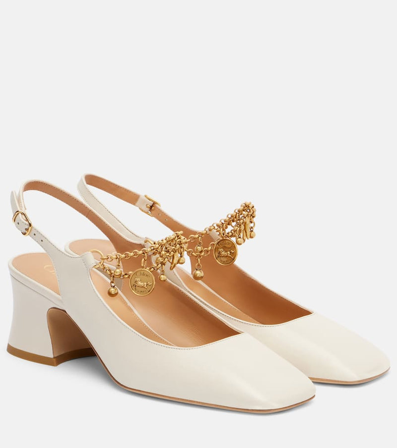 Chloe Chloe Charms 55 leather slingback pumps