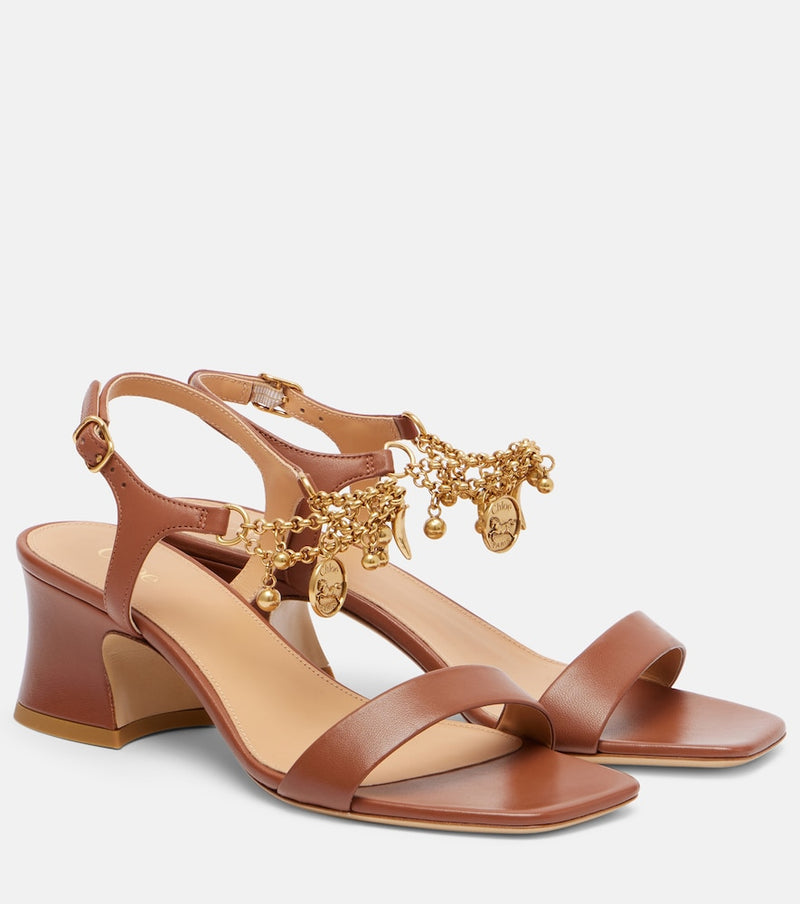 Chloe Chloe Charms 55 leather sandals