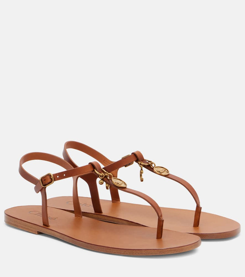 Chloe Chloe Charms leather thong sandals
