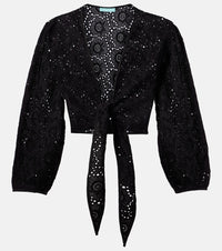 Melissa Odabash Pia cotton lace top