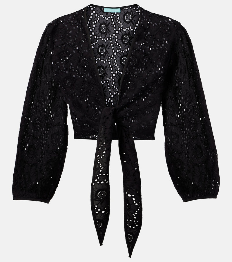 Melissa Odabash Pia cotton lace top