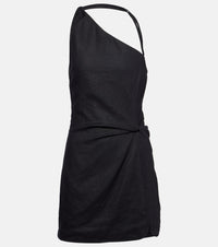 SIR Affogato asymmetric linen minidress