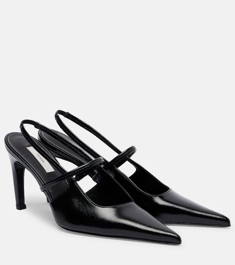 Toteme Leather slingback pumps