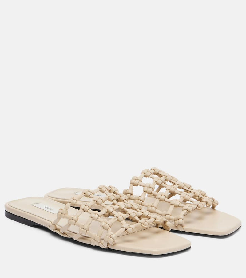Toteme Woven leather slides