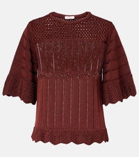 Eres Reverie open-knit cotton-blend top