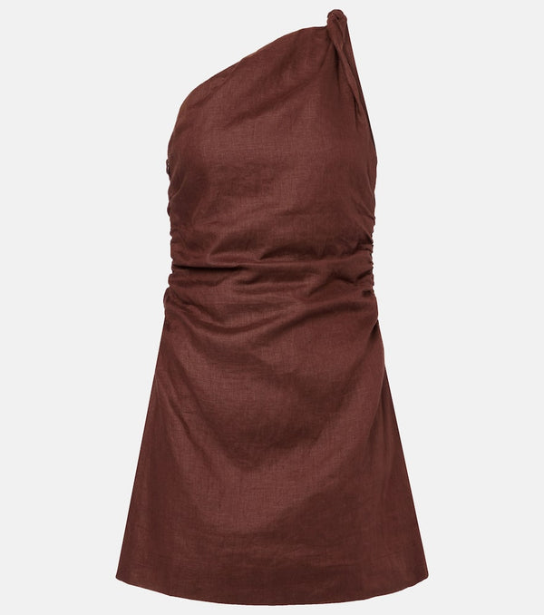 Faithfull Marga one-shoulder linen minidress