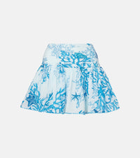 Poupette St Barth Colleen printed cotton miniskirt