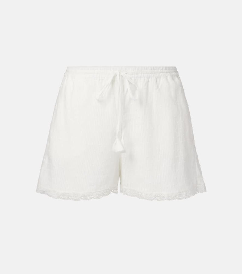 Poupette St Barth Cruse cotton wide-leg shorts