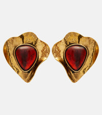Saint Laurent Embellished clip-on earrings