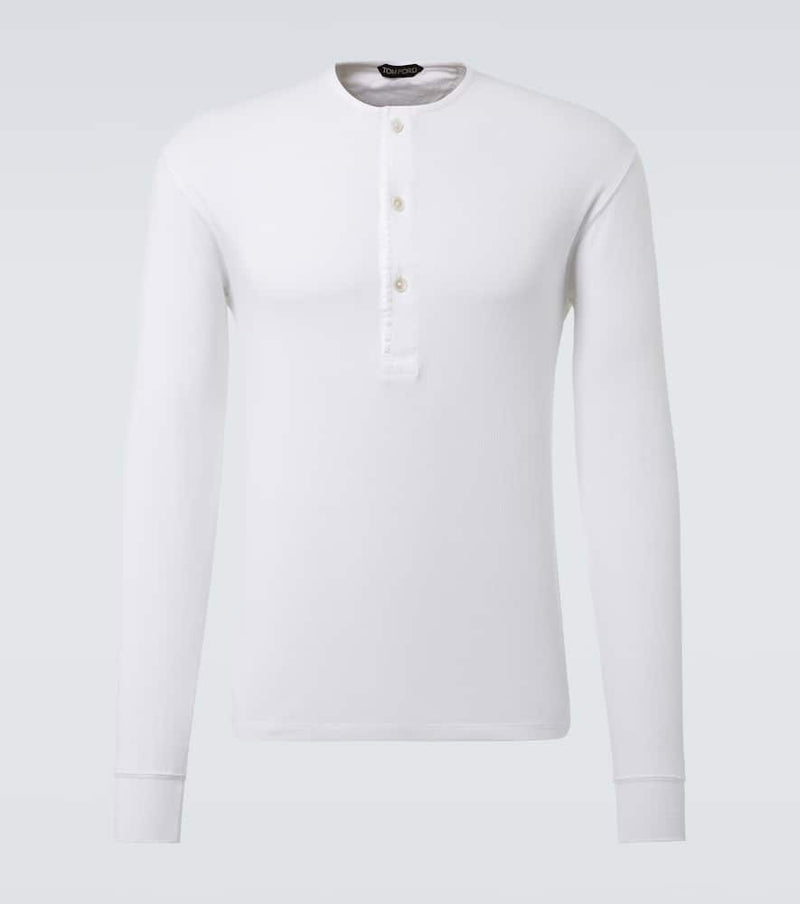 Tom Ford Cotton-blend Henley shirt
