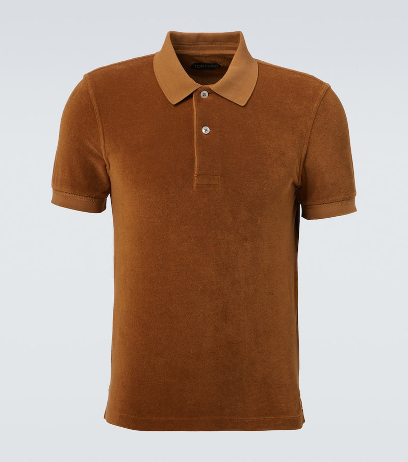 Tom Ford Cotton-blend terry polo shirt