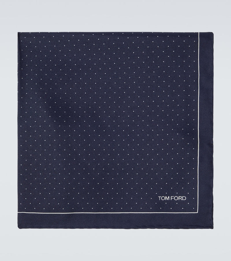 Tom Ford Polka-dot silk pocket square