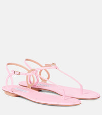 Aquazzura Almost Bare raffia-effect sandals