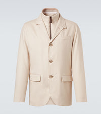 Herno Layered silk and cashmere blazer