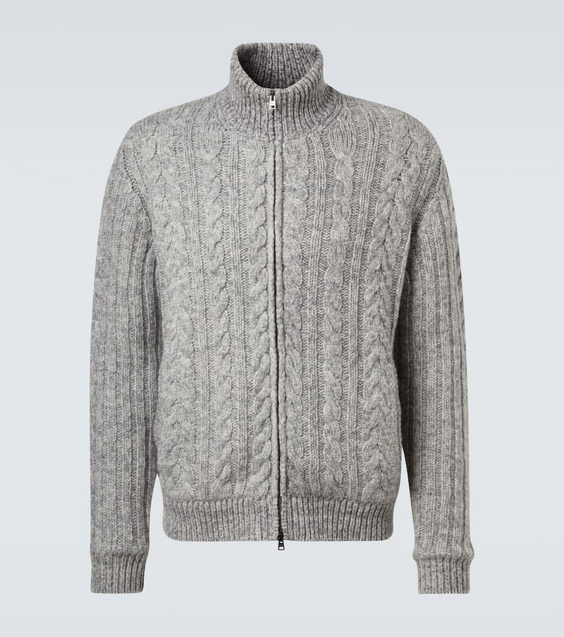 Herno Cable-knit wool jacket