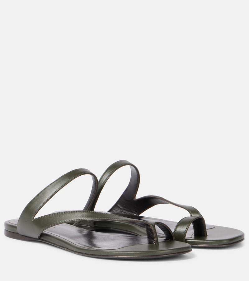 Khaite Aimee leather slides