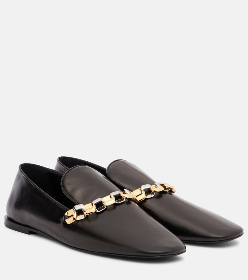 Jil Sander Chain-detail leather loafers