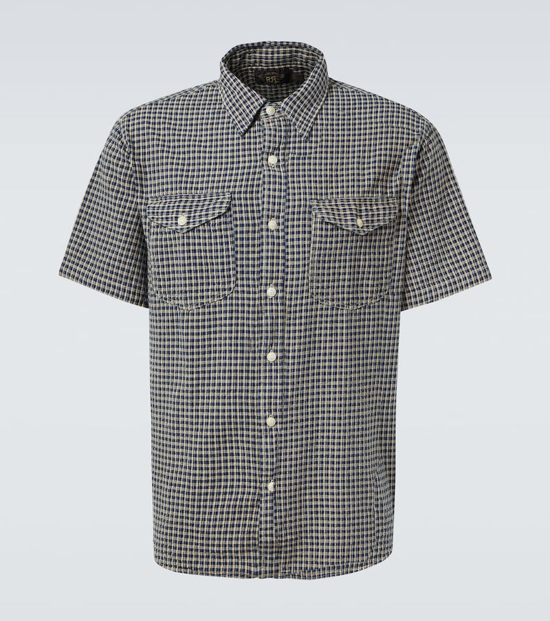 RRL Plaid cotton and linen shirt