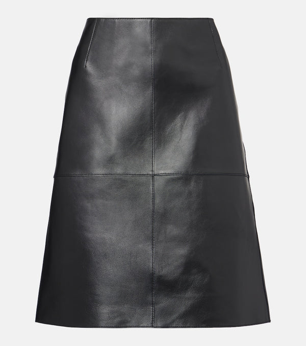 Toteme Paneled leather midi skirt