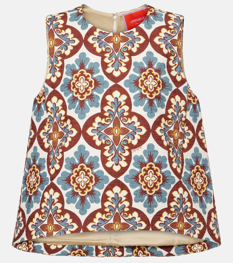 La DoubleJ La Scala printed cotton top