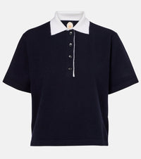 Jardin des Orangers Cropped cashmere polo shirt