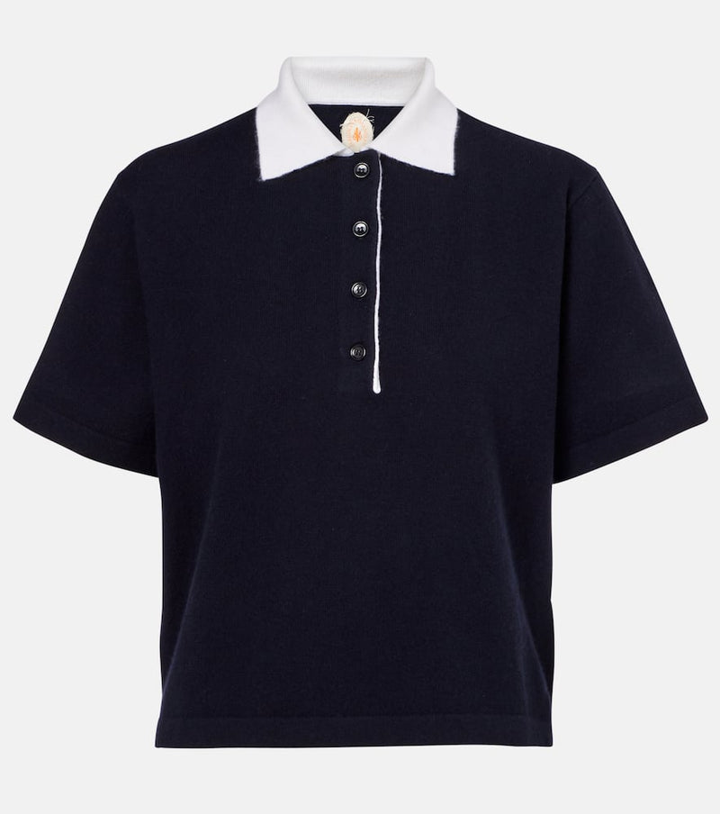 Jardin des Orangers Cropped cashmere polo shirt