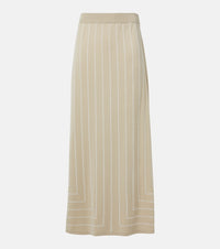 Joseph Striped cotton and silk maxi skirt