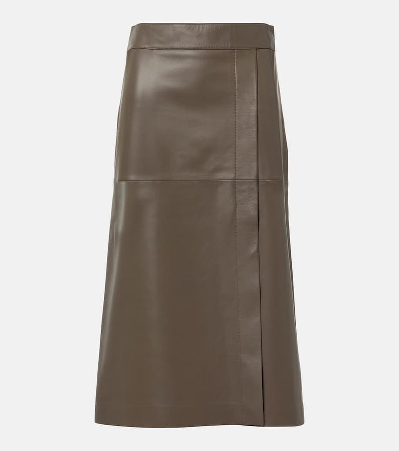 Joseph Leather midi skirt