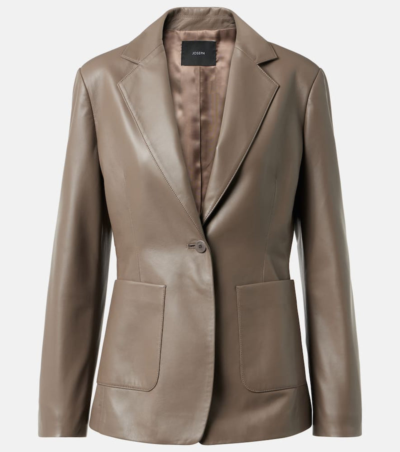 Joseph Leather single-breasted blazer