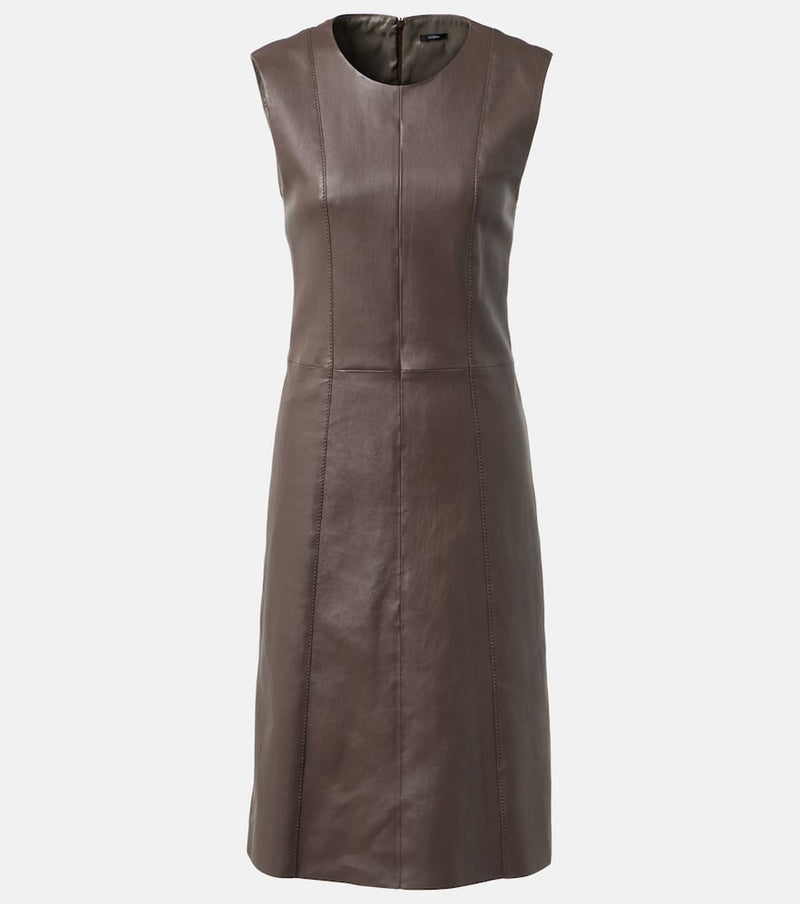 Joseph Leather midi dress