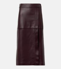 Joseph Leather midi skirt