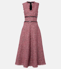 Safiyaa Dorothy tweed midi dress