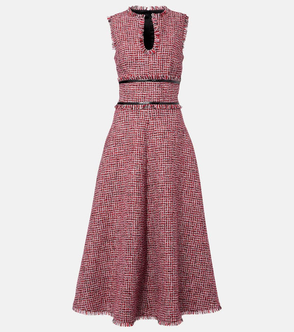 Safiyaa Dorothy tweed midi dress