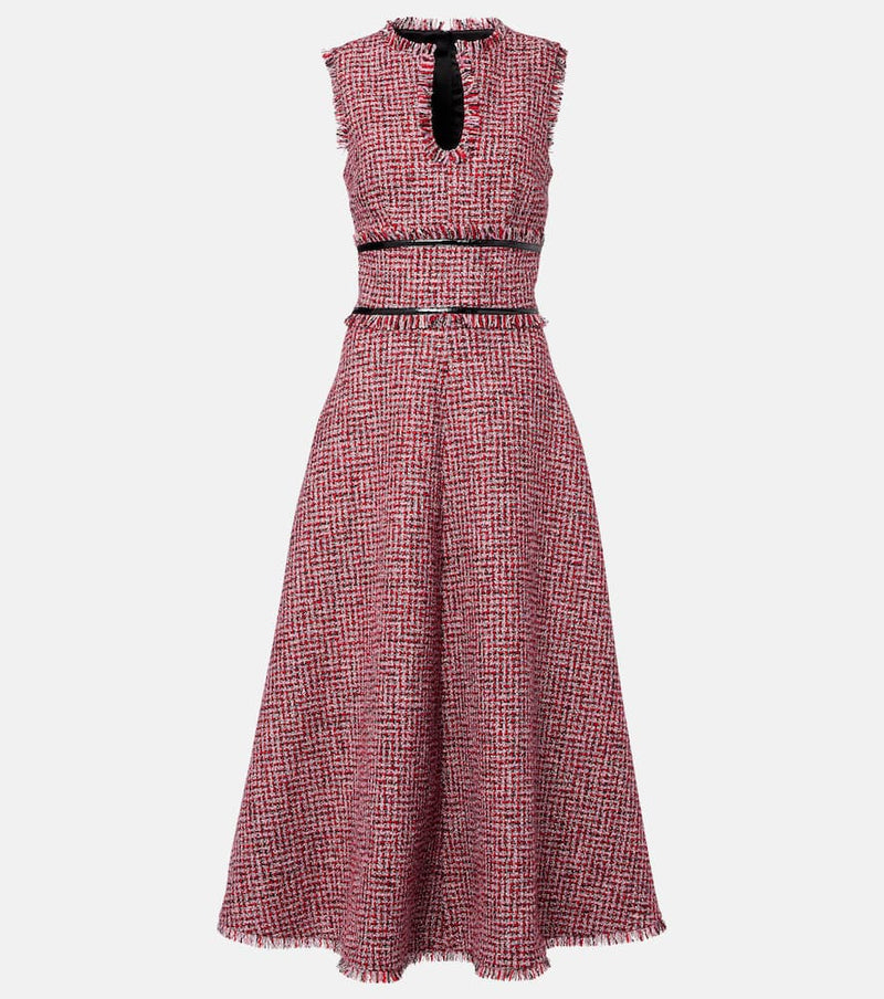Safiyaa Dorothy tweed midi dress