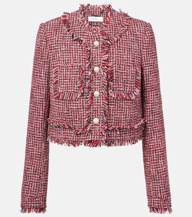 Safiyaa Wool-blend tweed jacket