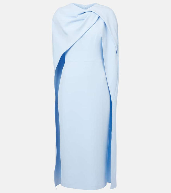 Safiyaa Oria caped crêpe cocktail dress