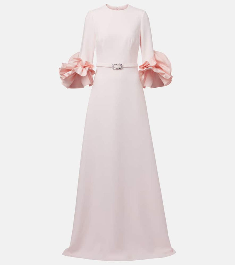 Safiyaa Belted ruffled cotton gown