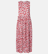 Jil Sander Floral pleated midi dress
