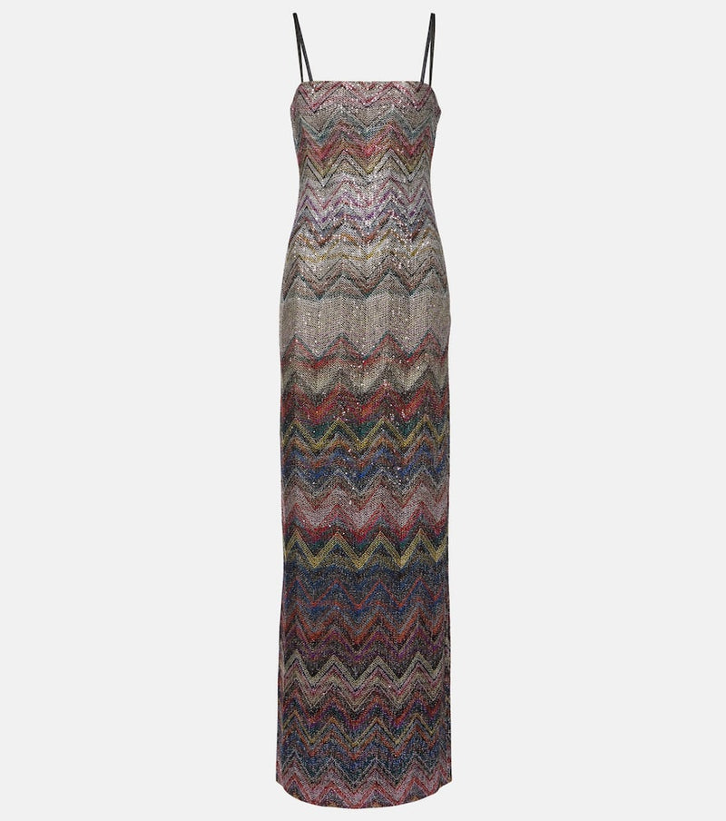 Missoni Zig Zag embellished maxi dress