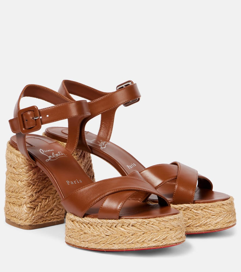 Christian Louboutin Calakala 85 leather espadrille sandals