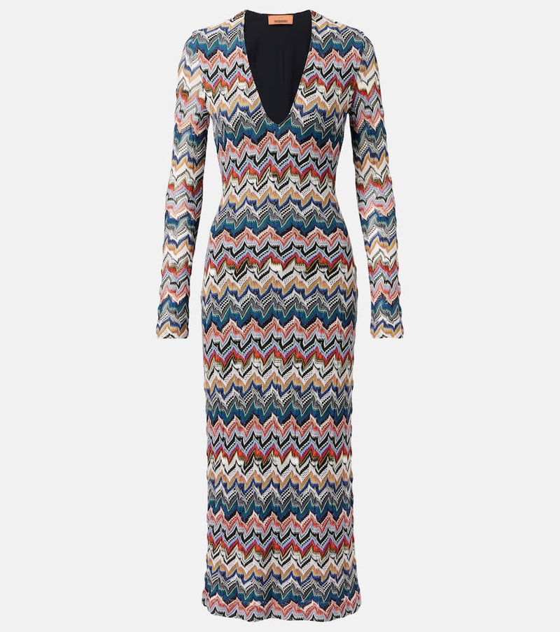 Missoni Zigzag lame midi dress