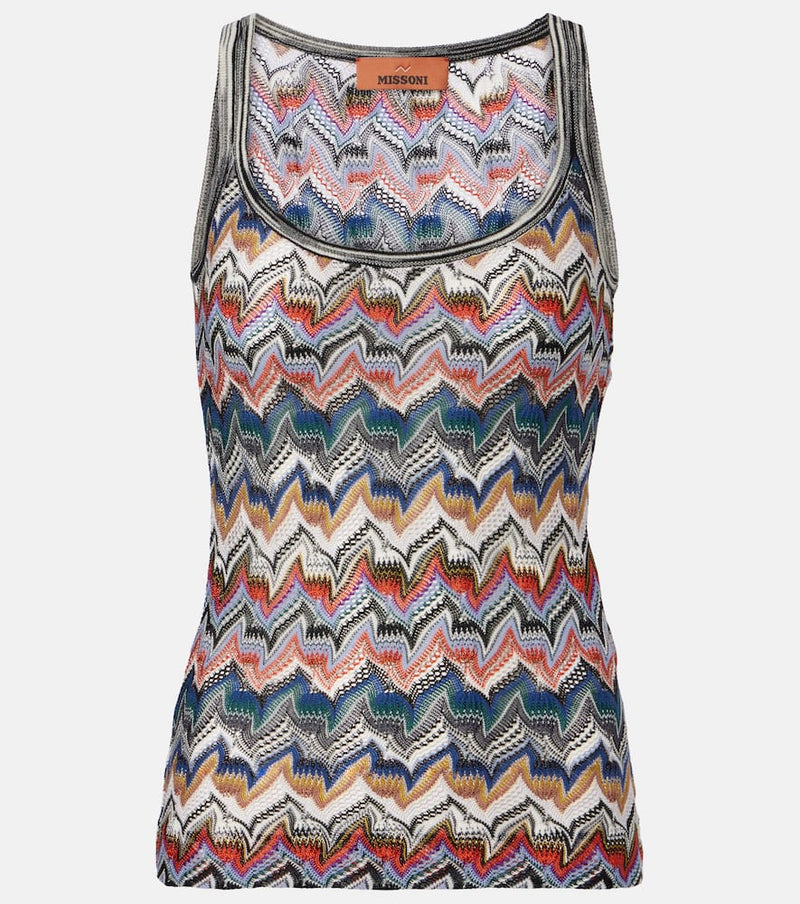 Missoni Zigzag lame tank top