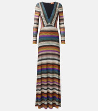 Missoni Striped lame maxi dress