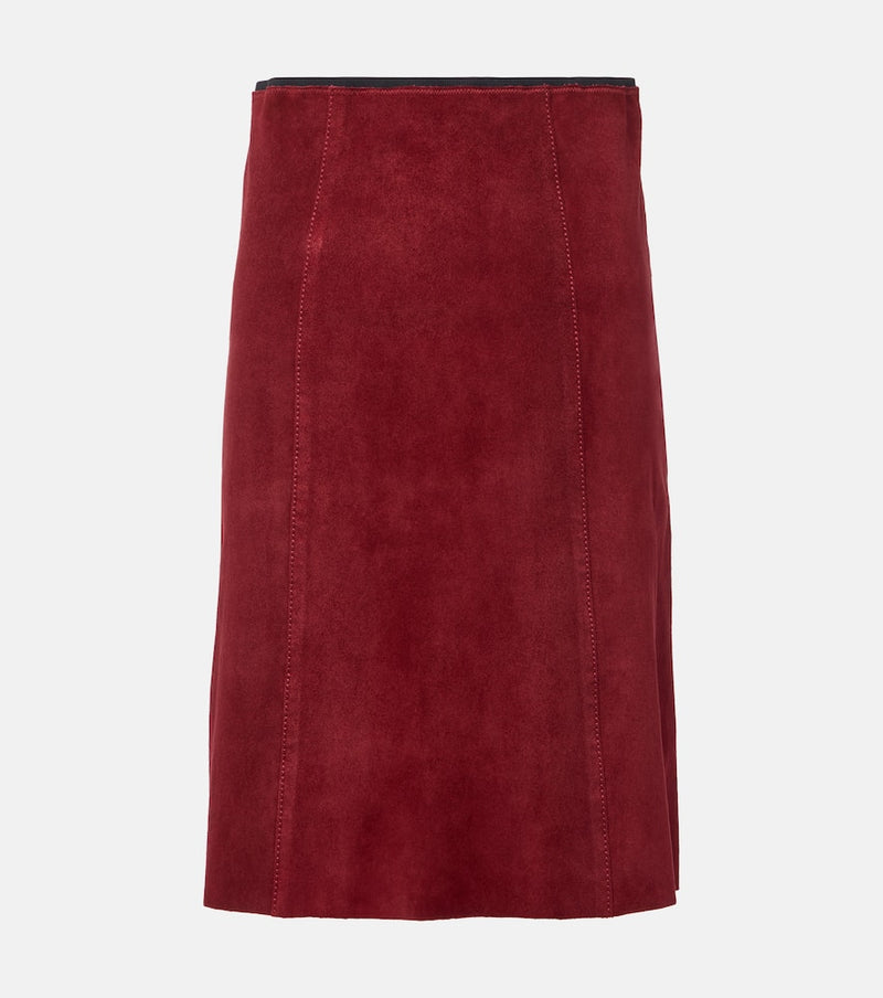 Joseph Suede midi skirt