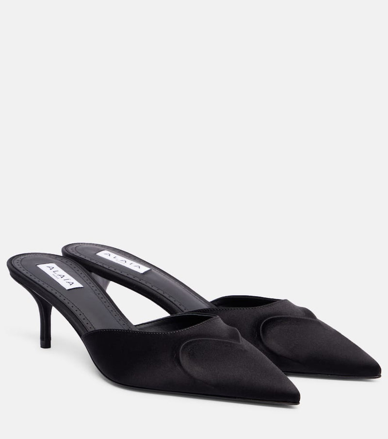 Alaia Le Cour 3D 55 satin mules