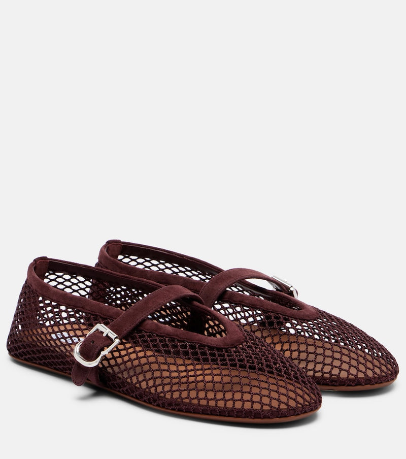 Alaia Ballerine fishnet Mary Jane flats