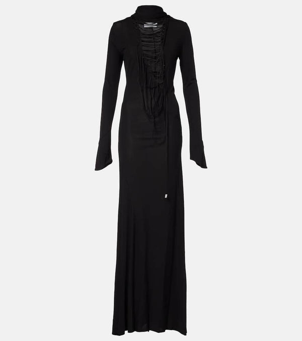 The Attico Cutout crepe maxi dress