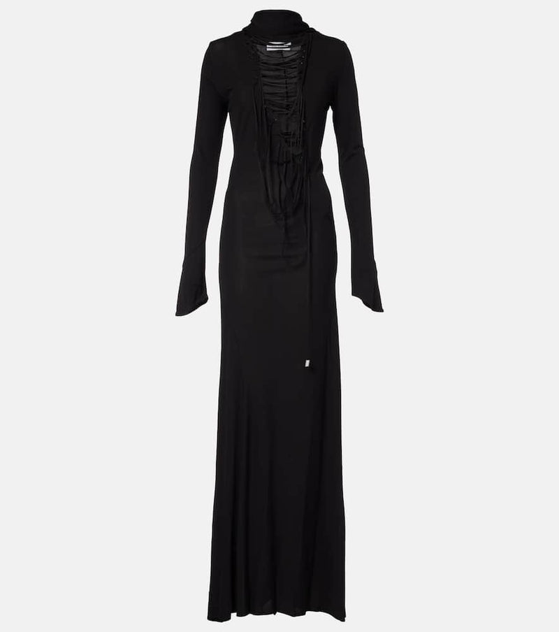 The Attico Cutout crepe maxi dress